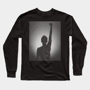 Fight The Power White (wavy lines) Long Sleeve T-Shirt